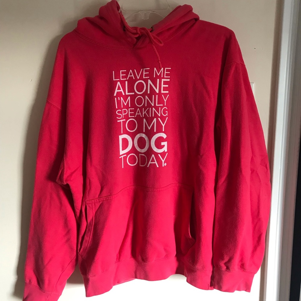 XL Hot Pink Dog Hooded Sweatshirt
